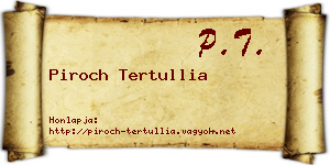 Piroch Tertullia névjegykártya